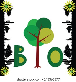 bio nature art vector illustration