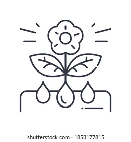 Bio oil icon. Linear isolated illustration, thin line vector. Web design outline sign concept symbol with editable stroke on white background.