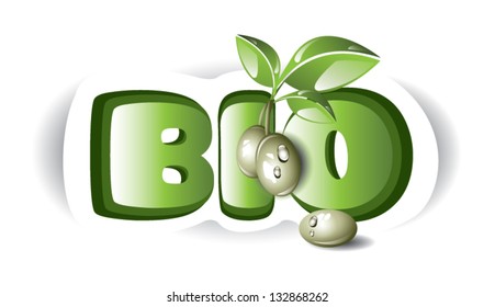 Bio olives , EPS 10, isolated