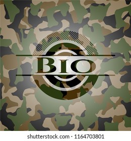 Bio on camouflaged texture