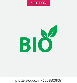 Bio, organic icon. vector flat simple trendy style illustration for web and app..eps