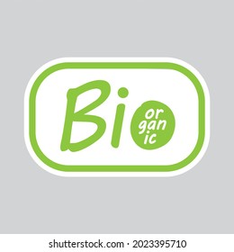 Bio, organic label, icon, vector.