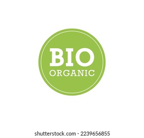 Etiqueta del símbolo del vector orgánico de BIO