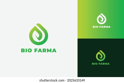 Bio Pharmacy Drop Medicine Vector Logo Design 