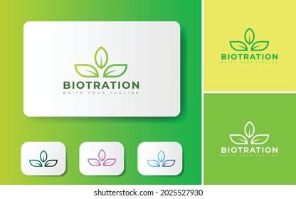 Bio Plant Logo Design, Biology, Eco, Vector Minimal Icon.