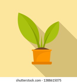 Bio plant pot icon. Flat illustration of bio plant pot vector icon for web design