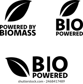 Bio Power labels with icon and text.