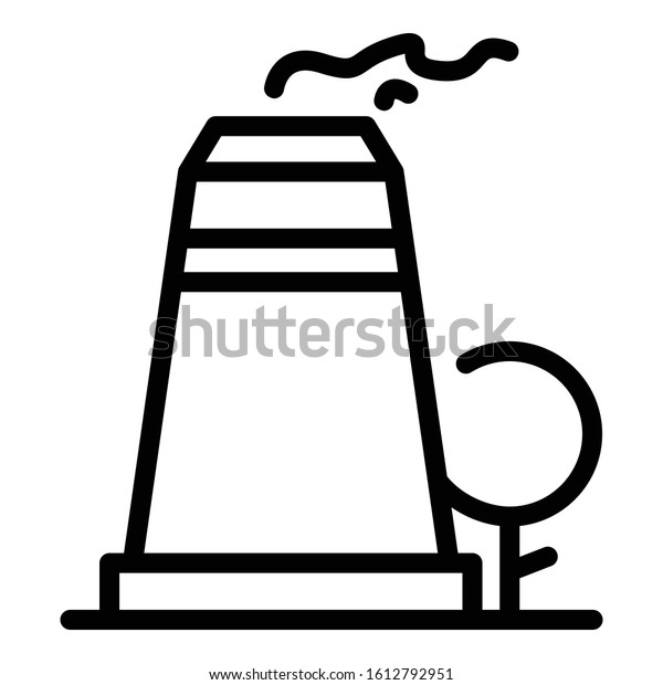 Bio power plant icon.\
Outline bio power plant vector icon for web design isolated on\
white background