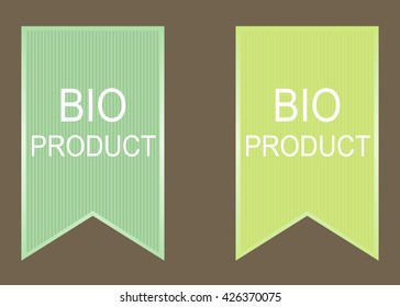 Bio product elements set. Bio green vector