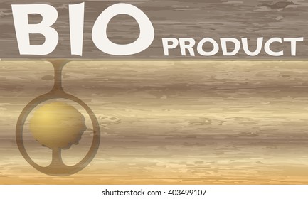 Bio product headline and tree symbol