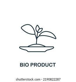 Bio Product icon. Line simple icon for templates, web design and infographics