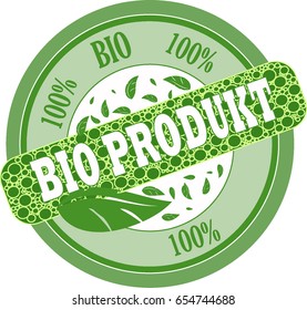 Bio product Label sticker for food reselling markets, shops, web selling healthy food.