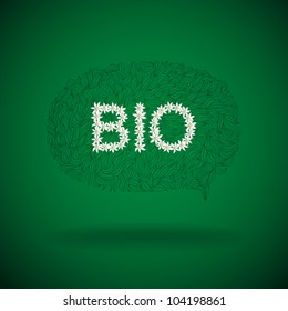 Bio product label, vector eps8 illustration