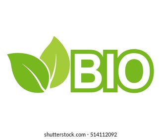 Bio product label, vector illustration