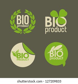 Bio product - vector labels and badges