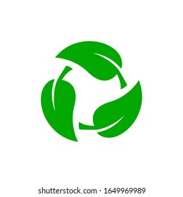 Bio recycles icon. recycle plastic biodegradable vector image