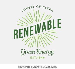 Bio and renewable green energy is a vector illustration for any use