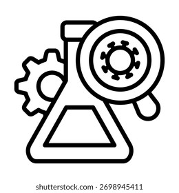 Bio Research Icon Element For Design And Vector
