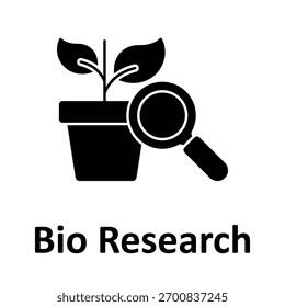 Icono de Vector de investigación Bio que puede modificarse o editarse fácilmente
