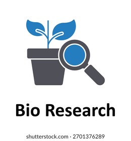 Icono de Vector de investigación Bio que puede modificarse o editarse fácilmente
