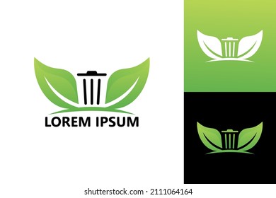 Bio rubbish logo template design vector