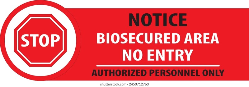 Bio secured area sign vector