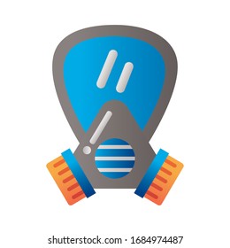 bio security mask protection degradient style vector illustration design