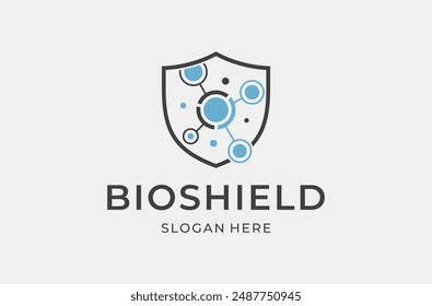 bio shield logo mark premium vector