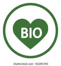 bio sign character biology emblem label word simple icon in circle