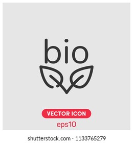 Bio Sign Vector Icon Illustration.Ui/Ux.Premium Quality.