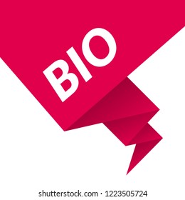 BIO sign,label. features speech bubble. BIO tag sign,banner