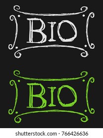 bio sketch logo vector hand writing 