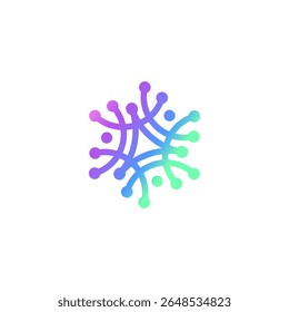 bio splash, floral neuron, plasma circular vector. pharma, clinic logo, abstract, biotech atom, line 