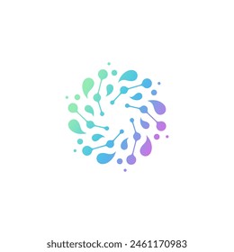 bio splash, pharma, clinic logo, abstract water, floral neuron logo plasma vector.