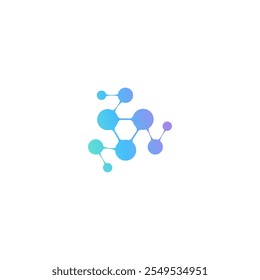 bio splash, pharma, logotipo clínico, água abstrata, logotipo de neurônio floral vetor geométrico de hexagonal de água de plasma. abstrato, átomo de biotecnologia, molécula, nano, água espumante.