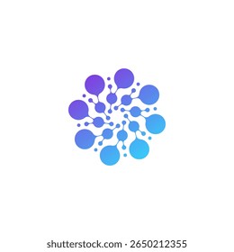 Bio splash, Pharma Icon, logotipo de la clínica, agua abstracta, logotipo de la neurona floral Vector de plasma.