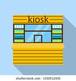Bio street kiosk icon. Flat illustration of bio street kiosk vector icon for web design