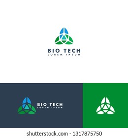 Bio Tchnology Logo DesignAbstract, Business card design template - vector Illustration 