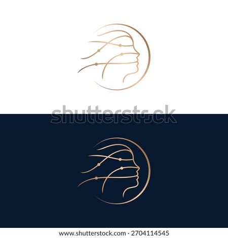 bio tech human logo design