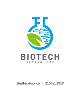 Bio Tech Lab Logo Template, Molecule, DNA, Atom, Medical Or Science Logo Design Vector