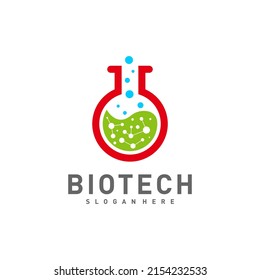 Bio Tech Lab Logo Template, Molecule, DNA, Atom, Medical Or Science Logo Design Vector