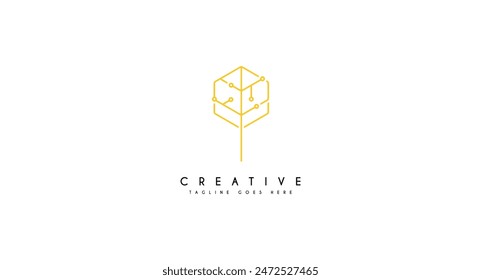 Bio Tech Leaf circuit logo design vector illustration.