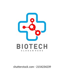 Bio tech logo template, Molecule, DNA, Atom, Medical or Science Logo Design Vector