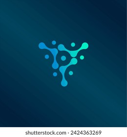 bio tech molecule logo design for dna medical services