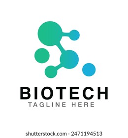 Bio-Tech-Molekül-Logo-Design für medizinische Dienstleistungen