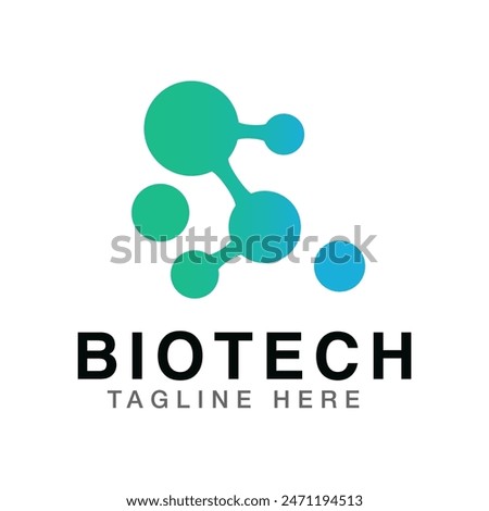 bio tech molecule logo design for  medical services