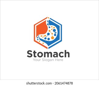 bio tech stomach logo designs for health and medical service
