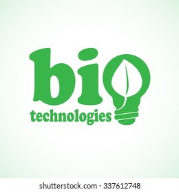 Bio technologies label. Isolated. Vector illustration