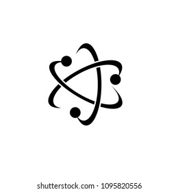 logotipo del concepto de átomo de biotecnología