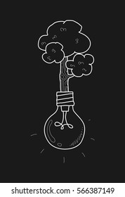 bio technology bulb doodle